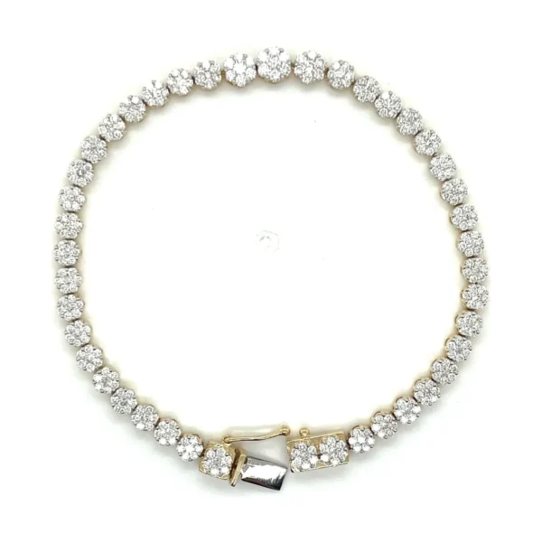 Diamond Cluster Tennis Bracelet