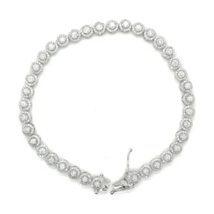 Halo Diamond Tennis Bracelet