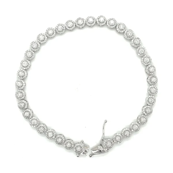 Halo Diamond Tennis Bracelet
