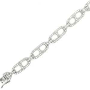 Diamond Anchor Link Bracelet