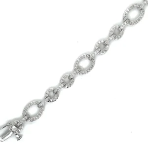 Diamond Oval Link Bracelet