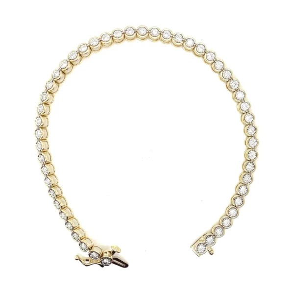 Bezel Diamond Tennis Bracelet