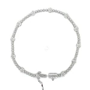 Diamond Cluster Tennis Bracelet