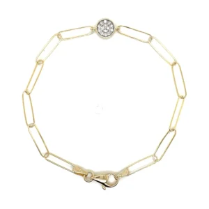 Diamond Disc Link Bracelet