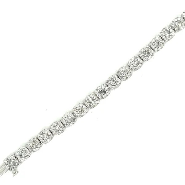 Cluster Diamond Tennis Bracelet