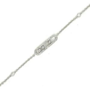 Diamond Oval Link Bracelet
