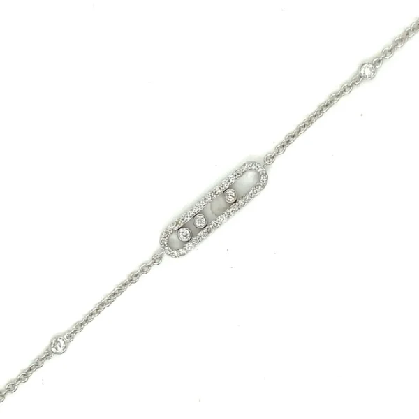 Diamond Oval Link Bracelet