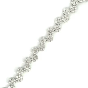 Diamond Cluster Tennis Bracelet