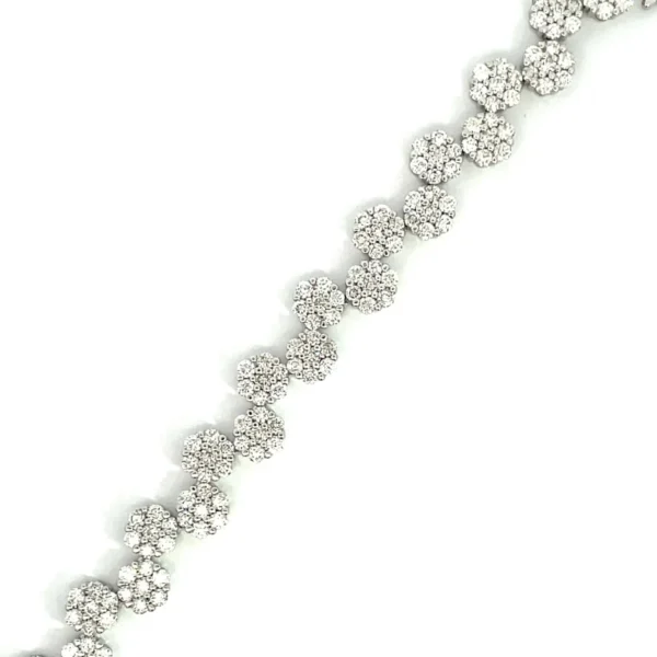 Diamond Cluster Tennis Bracelet