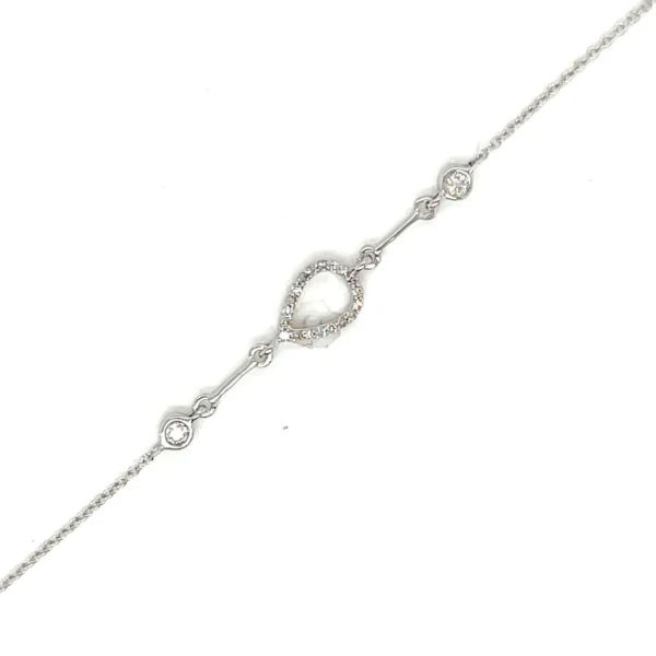Teardrop Diamond Chain Bracelet