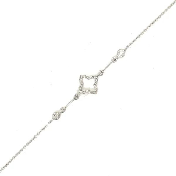 Floral Diamond Chain Bracelet
