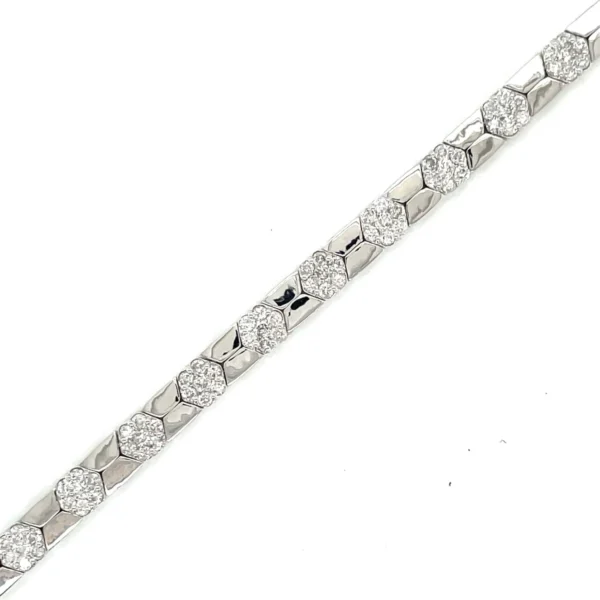 Diamond Cluster Link Bracelet