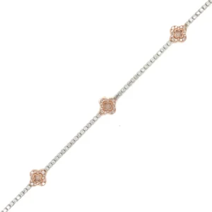 Clover Motif Tennis Bracelet
