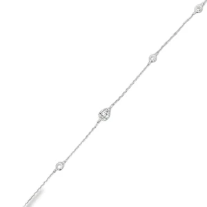 Pear Diamond Chain Bracelet