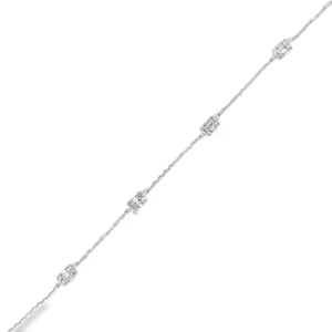 Diamond Station Chain Bracelet