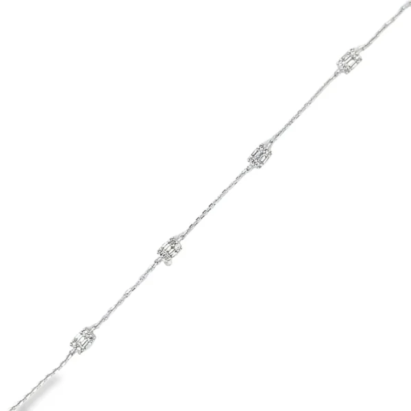 Diamond Station Chain Bracelet