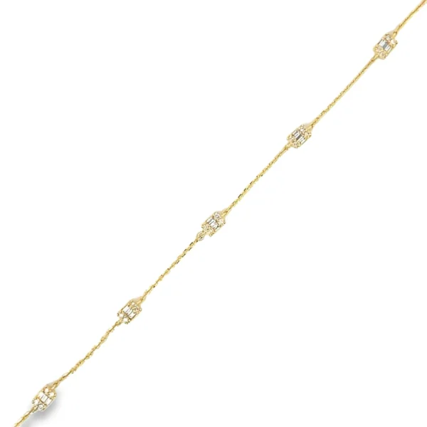 Baguette Diamond Chain Bracelet