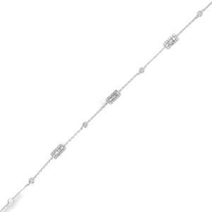 Diamond Station Chain Bracelet