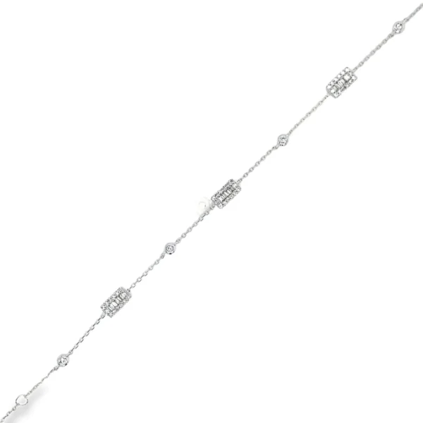 Diamond Station Chain Bracelet