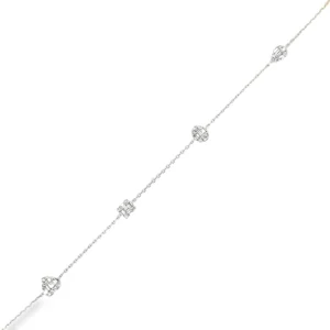 Diamond Station Chain Bracelet