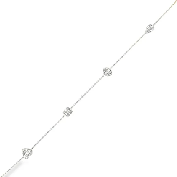 Diamond Station Chain Bracelet