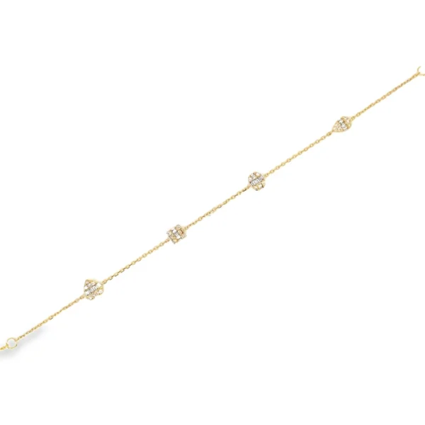 Diamond Charm Chain Bracelet