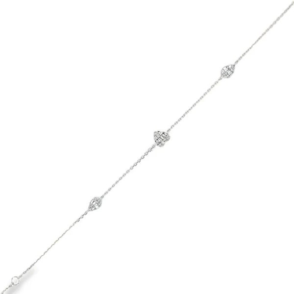 Diamond Station Chain Bracelet