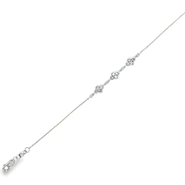 Floral Diamond Chain Bracelet