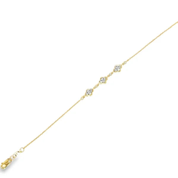 Clover Diamond Chain Bracelet