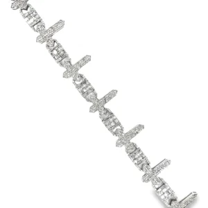 Diamond Cross Link Bracelet