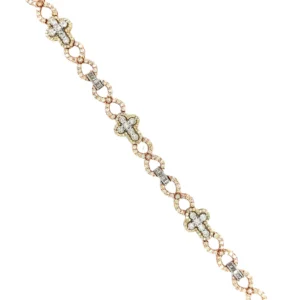 Diamond Cross Link Bracelet