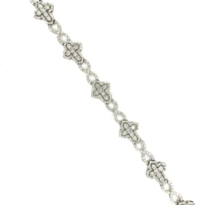 Diamond Cross Link Bracelet