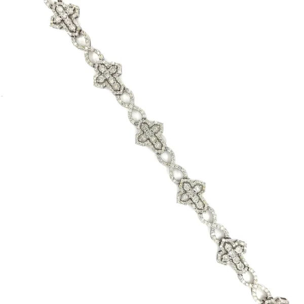 Diamond Cross Link Bracelet