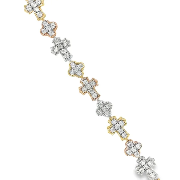 Diamond Cross Link Bracelet