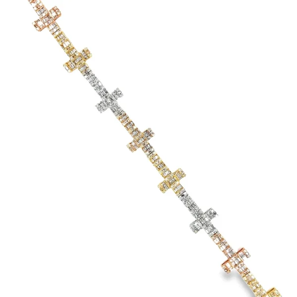 Cross Link Diamond Bracelet