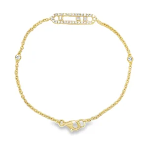 Diamond Bar Chain Bracelet