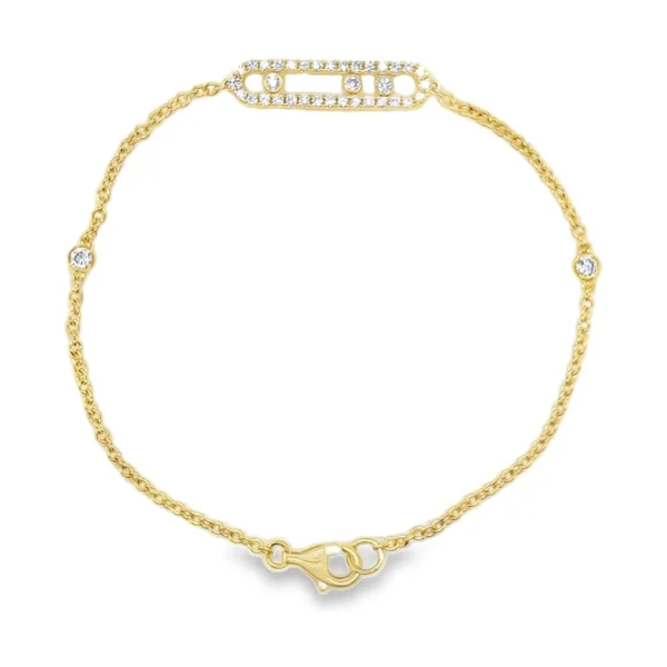 Diamond Bar Chain Bracelet