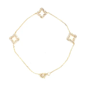 Clover Diamond Chain Bracelet