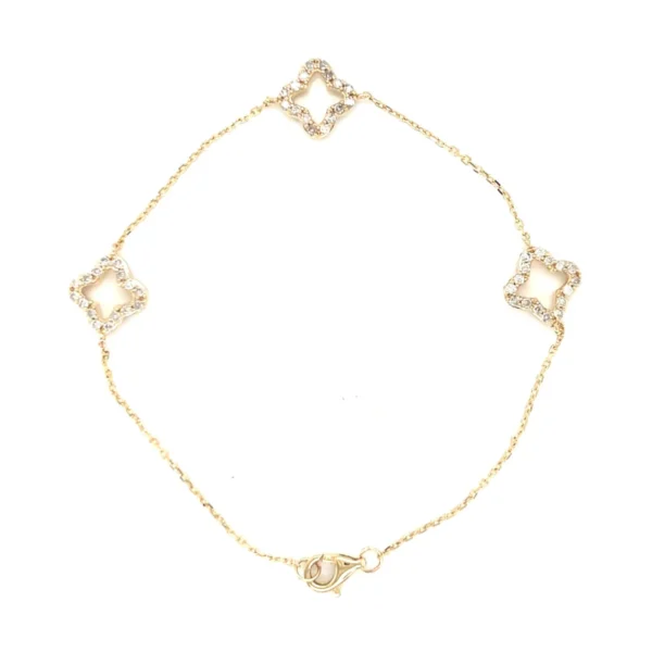 Clover Diamond Chain Bracelet