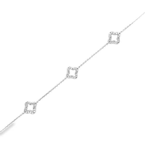 Clover Diamond Chain Bracelet