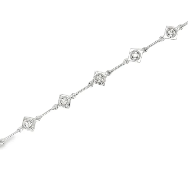 Square Station Diamond Bracelet