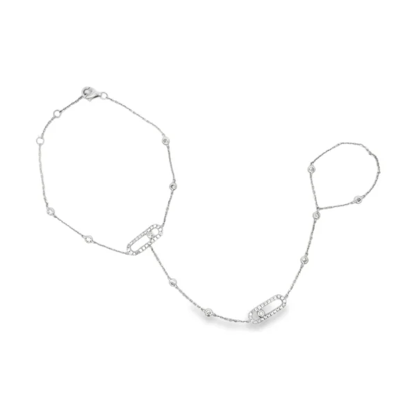 Diamond Chain Hand Bracelet