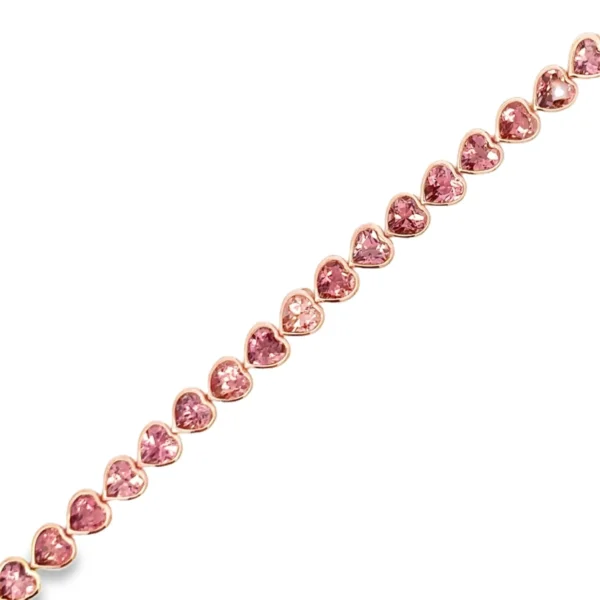 Heart Gemstone Tennis Bracelet