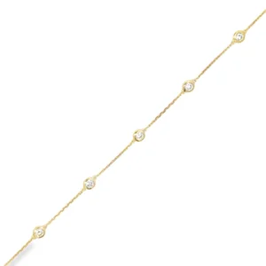 Bezel Diamond Station Bracelet