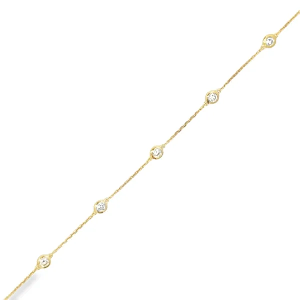 Bezel Diamond Station Bracelet