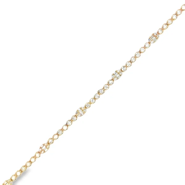 Diamond Cluster Tennis Bracelet