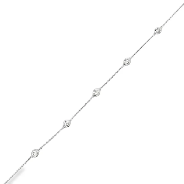 Bezel Diamond Station Bracelet