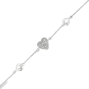 Diamond Heart Chain Bracelet