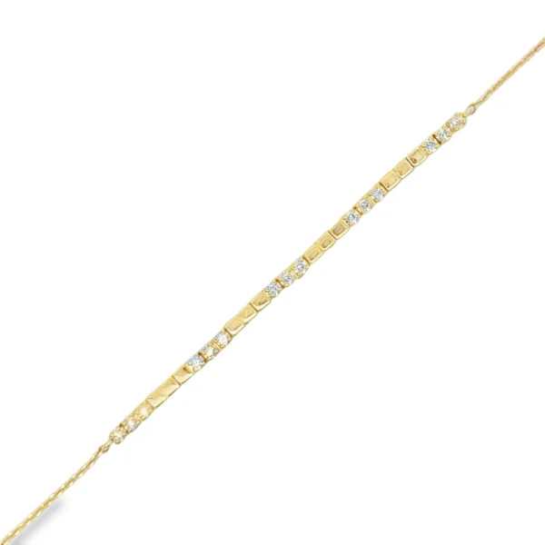 Diamond Bar Chain Bracelet