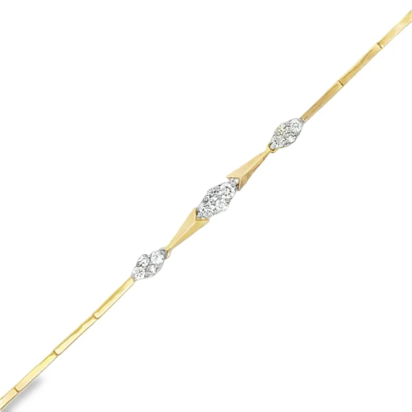 Diamond Station Bar Bracelet